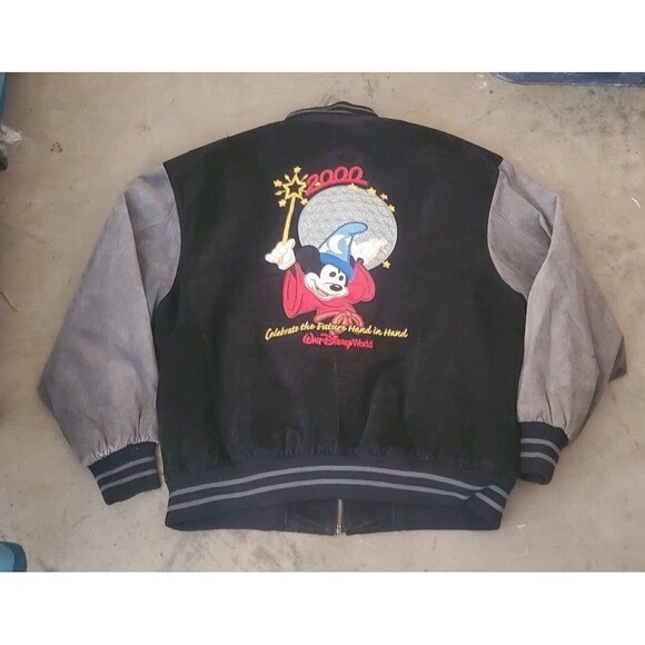 RARE WALT DISNEY WORLD Vintage Suede Jacket 2000 Cast Member - Picture 1 of 8